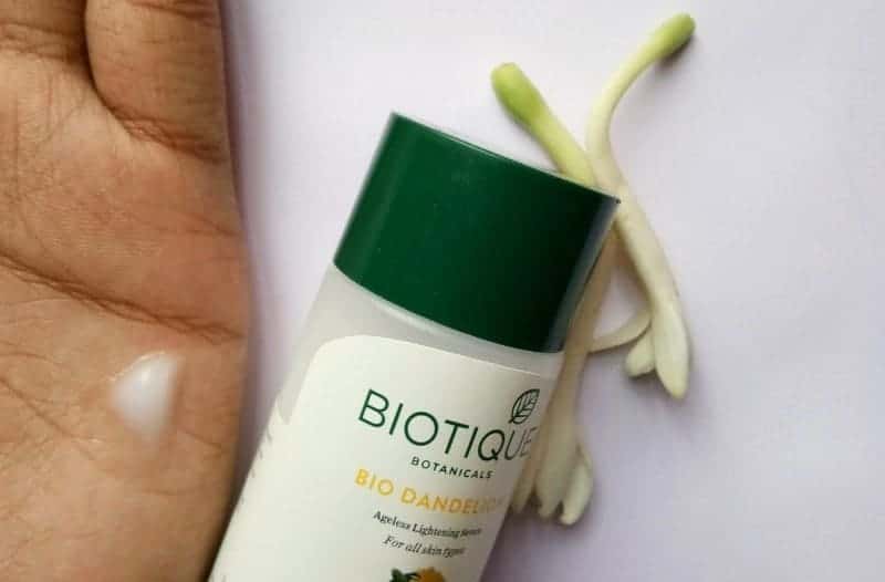 Biotique Bio Dandelion Ageless Lightening Serum Review 3