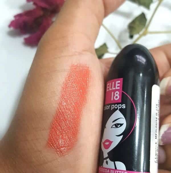 Elle 18 Color Pops Coral Romance Lipstick 3