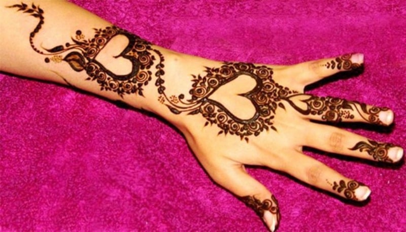 Henna Designs – Choose your Love Mehendi Design with Hearts 3
