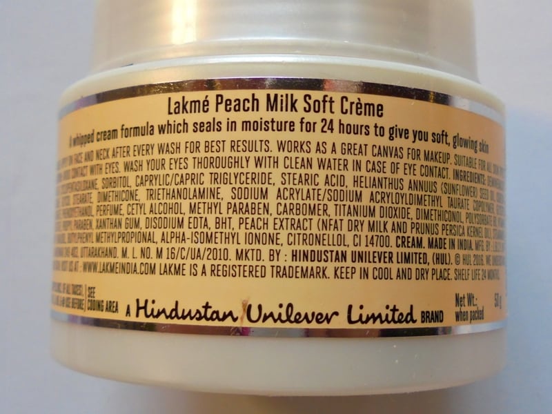 Lakme Peach Milk Soft Creme Review 2