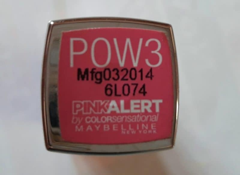 Maybelline Pink Alert Lipstick POW 3 Review 1