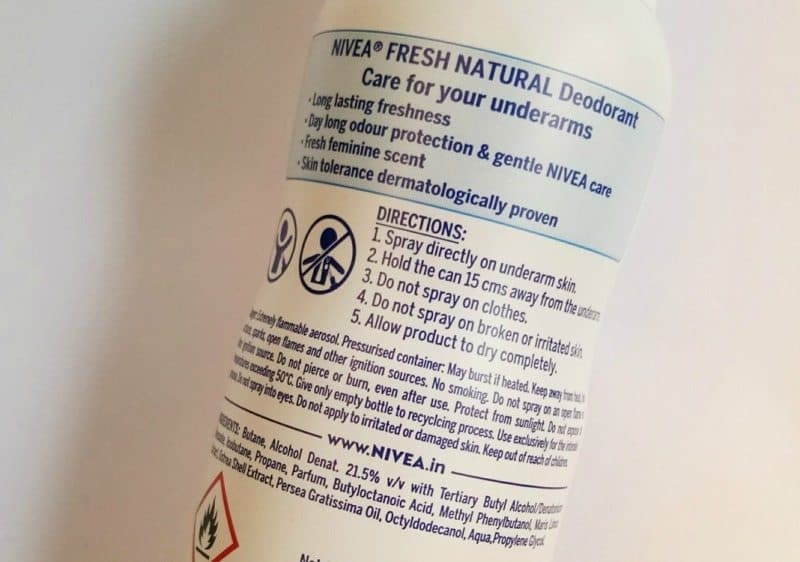 Nivea Fresh Natural Deodorant Spray Review 3