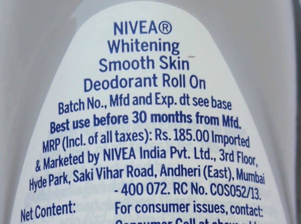 Nivea Whitening Smooth Skin Roll On Review 2
